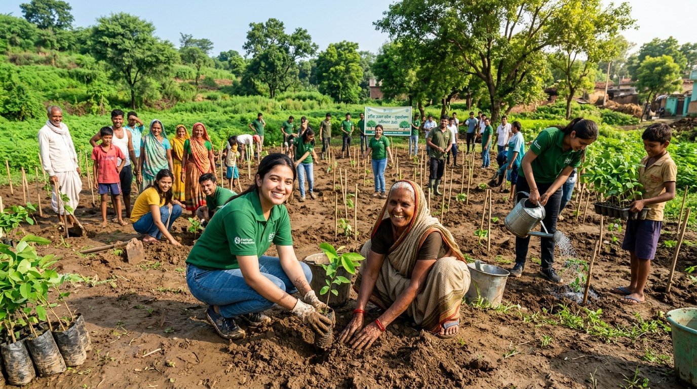 Massive Native Tree Plantation Campaign (Neem, Peepal, Banyan)